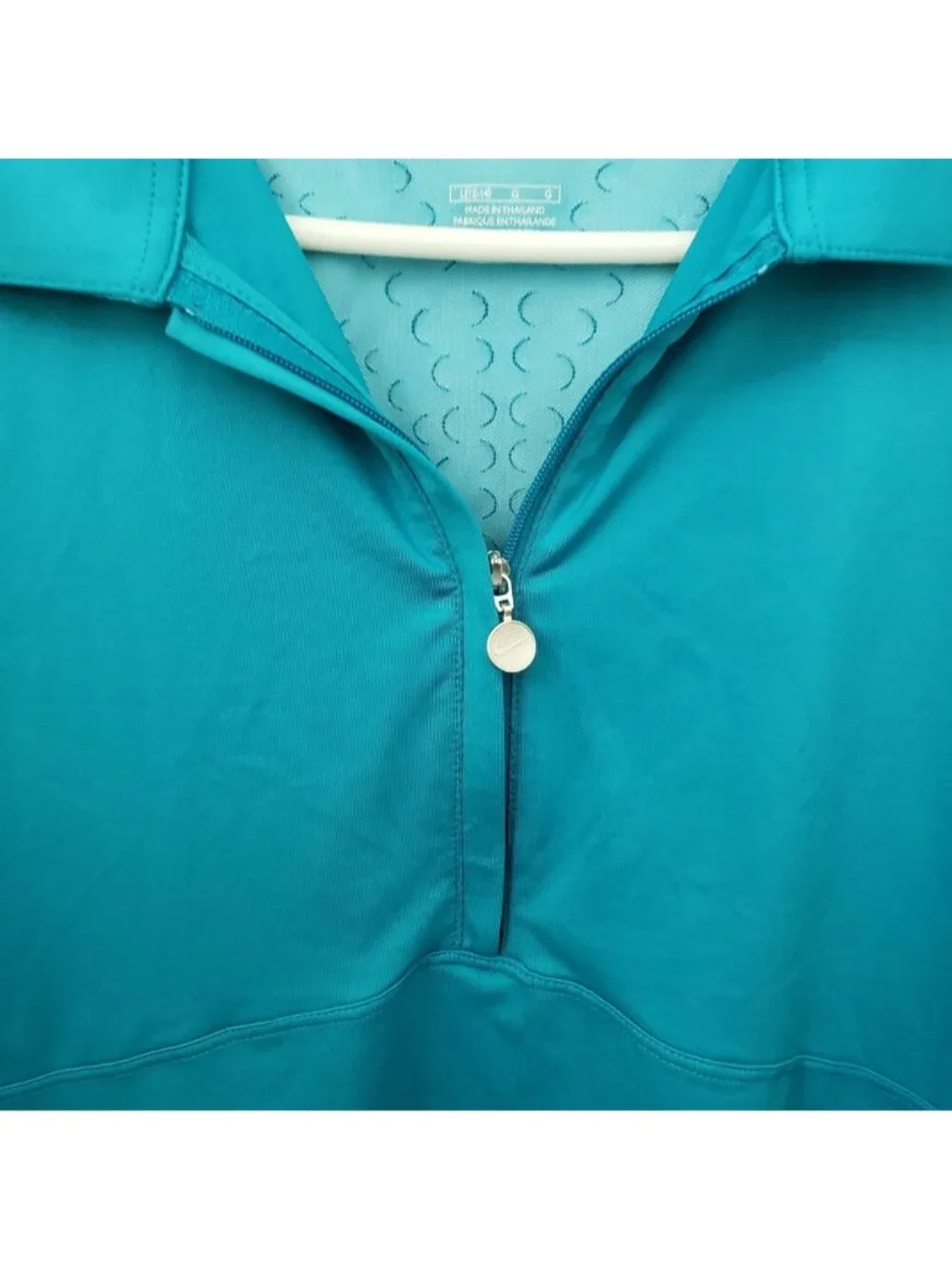 Nike Golf Womens Sleeveless Polo Shirt Turquoise Blue Dri-Fit Size Large